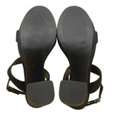 Lulus Women’s Black Fabric Adjustable Strap Open Toe Acee Platform Heels Sz 6.5