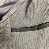 Fitigueso Men's Black Leather Hoodie With Washed Seam Size M