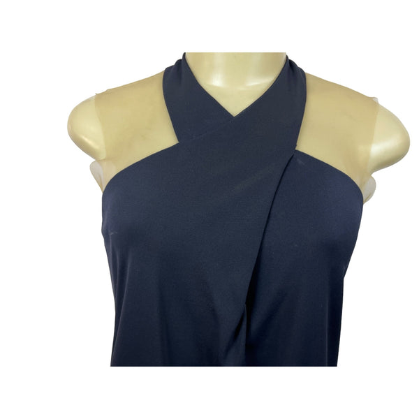 Bailey44 Women’s Navy Blue Haltered Loose Fit Shirt Sz S