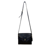 Coach Women’s Navy Leather Turnlock Closure Adjustable Strap Crossbody Bag