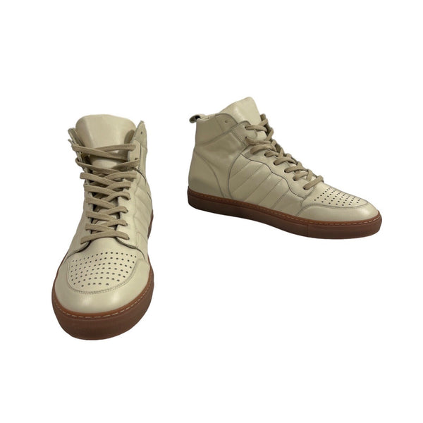 Luxury Lex Men's Beige Retro High-Top Sneakers Sz 12.5 - NWB