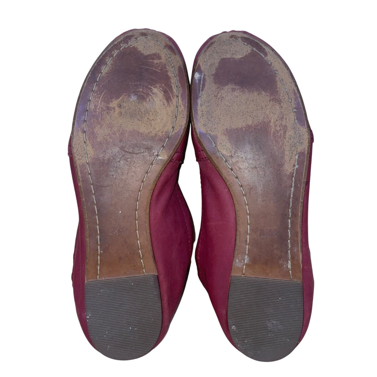 Latigo Women’s Dark Red Leather Slip-On Bettie Flats Shoes Size 8.5M