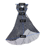 Grecerelle Womens Navy Polka Dot Maxi Wrap Dress Rayon/Spandex Sz M