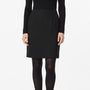 United Colors Of Benetton Womens Black Virgin Wool Pencil Skirt Size 46