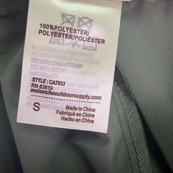 Avalanche Mens Green Polyester Relaxed Fit High-Waisted Soft Pants Size S
