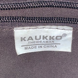 Kaukko Unisex Brown Canvas & Leather Adjustable Crossbody Strap Messenger Bag