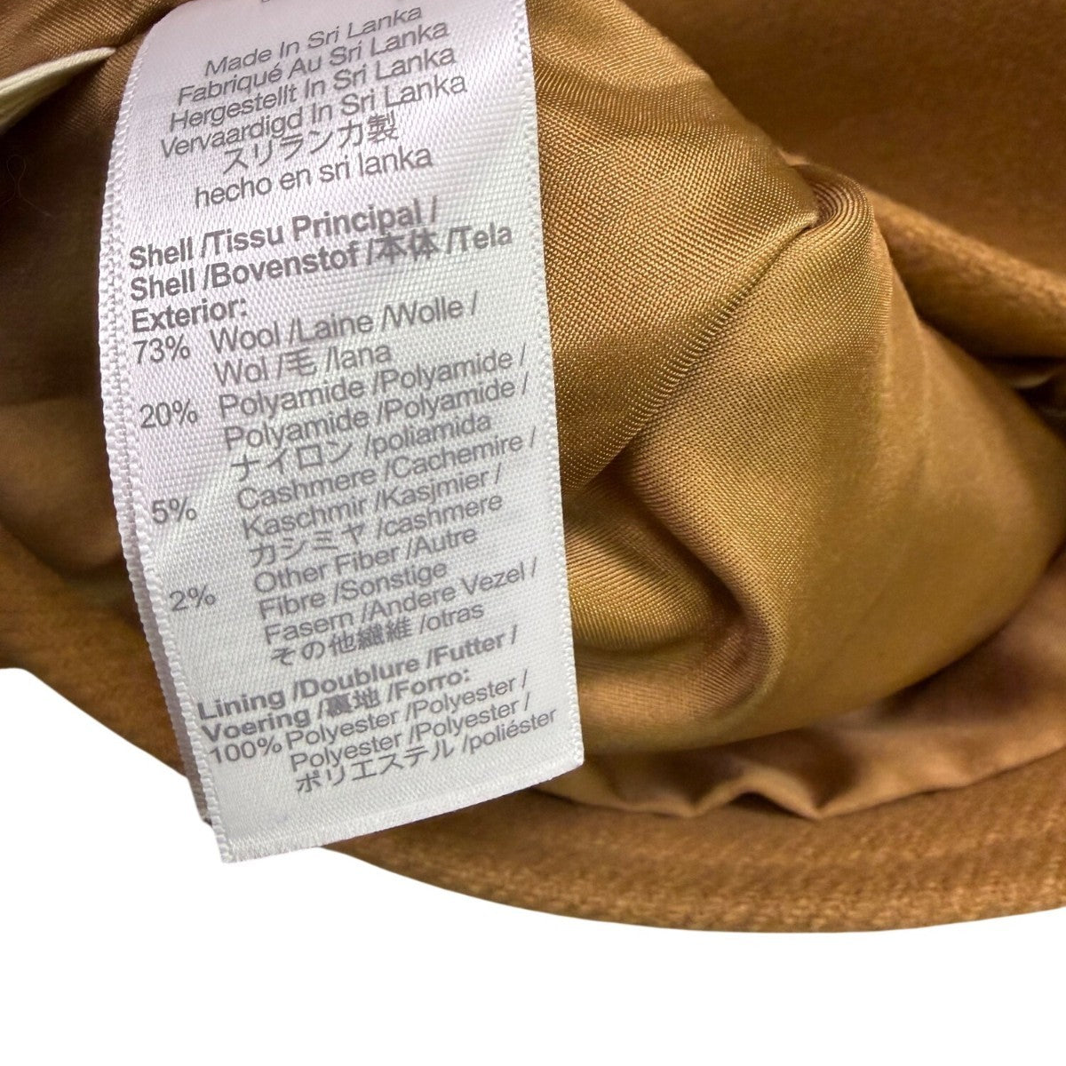 Madewell Womens Camel Wool-Blend Hooded Coat With Pockets & Zipper Sz S