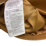 Madewell Womens Camel Wool-Blend Hooded Coat With Pockets & Zipper Sz S