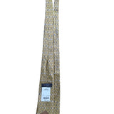 Crazy Horse Mens Gold & Blue Printed 100% Silk Tie Diamond Pattern