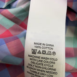 Kate Spade Womens Multicolor Off-Shoulder Top Broome Street Madras Plaid Sz S