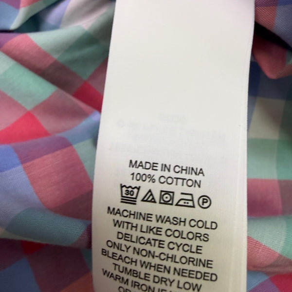 Kate Spade Womens Multicolor Off-Shoulder Top Broome Street Madras Plaid Sz S
