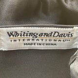Whiting & Davis Women’s Black Pleated Fabric Gold-Tone Frame Small Crossbody Bag