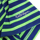 Walter Hagen Mens Navy Blue/Green Striped Polo Shirt Short Sleeve Sz L