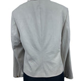 Calvin Klein Womens Light Gray Long Sleeve Blazer Jacket Size 14W Polyester Blen