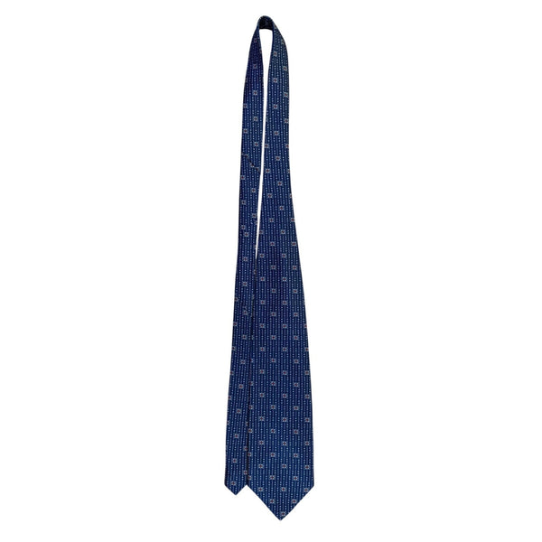 Parkster Mens Blue Silk Handmade Neck Tie Star Dot Pattern