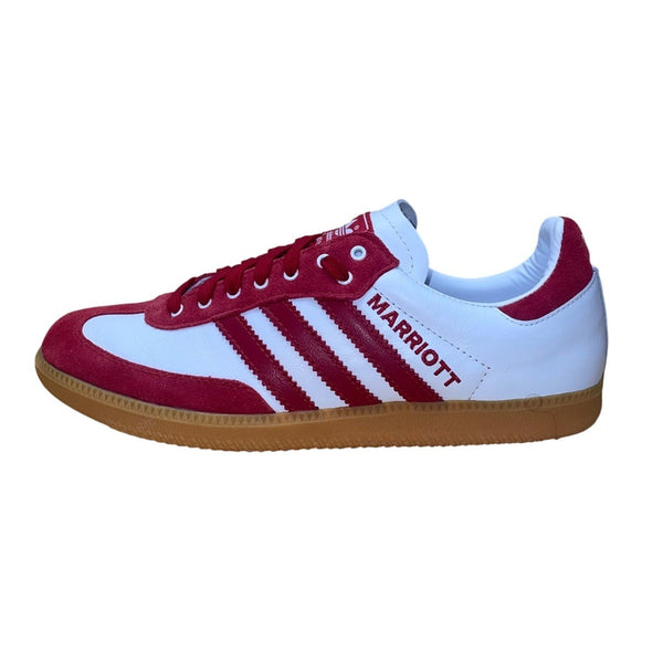 Mi Adidas Women’s Red Suede & White Leather Marriott Samba Sneakers Sz 8.5