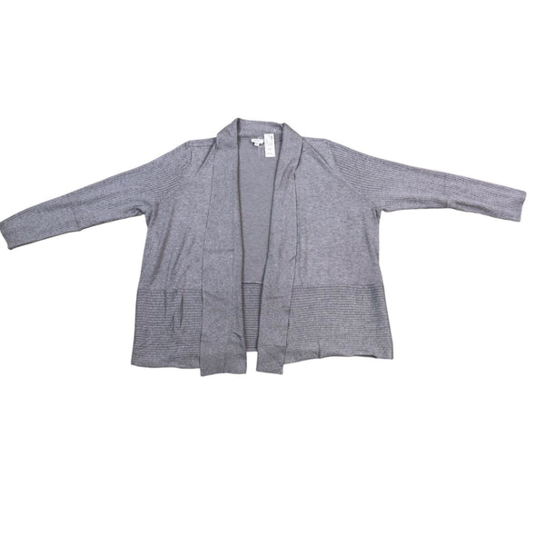 Avenue Womens Gray Open Cardigan Sweater Plus Lightweight Size 22/24