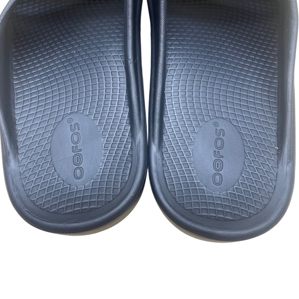 OOFOS Men’s Black Foam Lightweight Recovery Slide Sandals Size  M8/W10