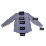 Michael Kors Mens Blue Striped Long Sleeve Button-Up Shirt Size L