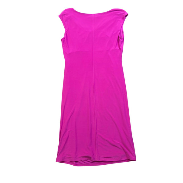 Lauren Ralph Lauren Womens Pink Cap Sleeve Drape Neckline Dress Size 14