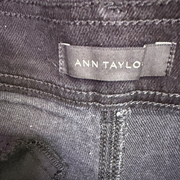 Ann Taylor Womens Black Wide Leg Jeans Size 8