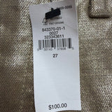 Banana Republic Womens Gold Metallic High-Rise Straight Jean Sz 27