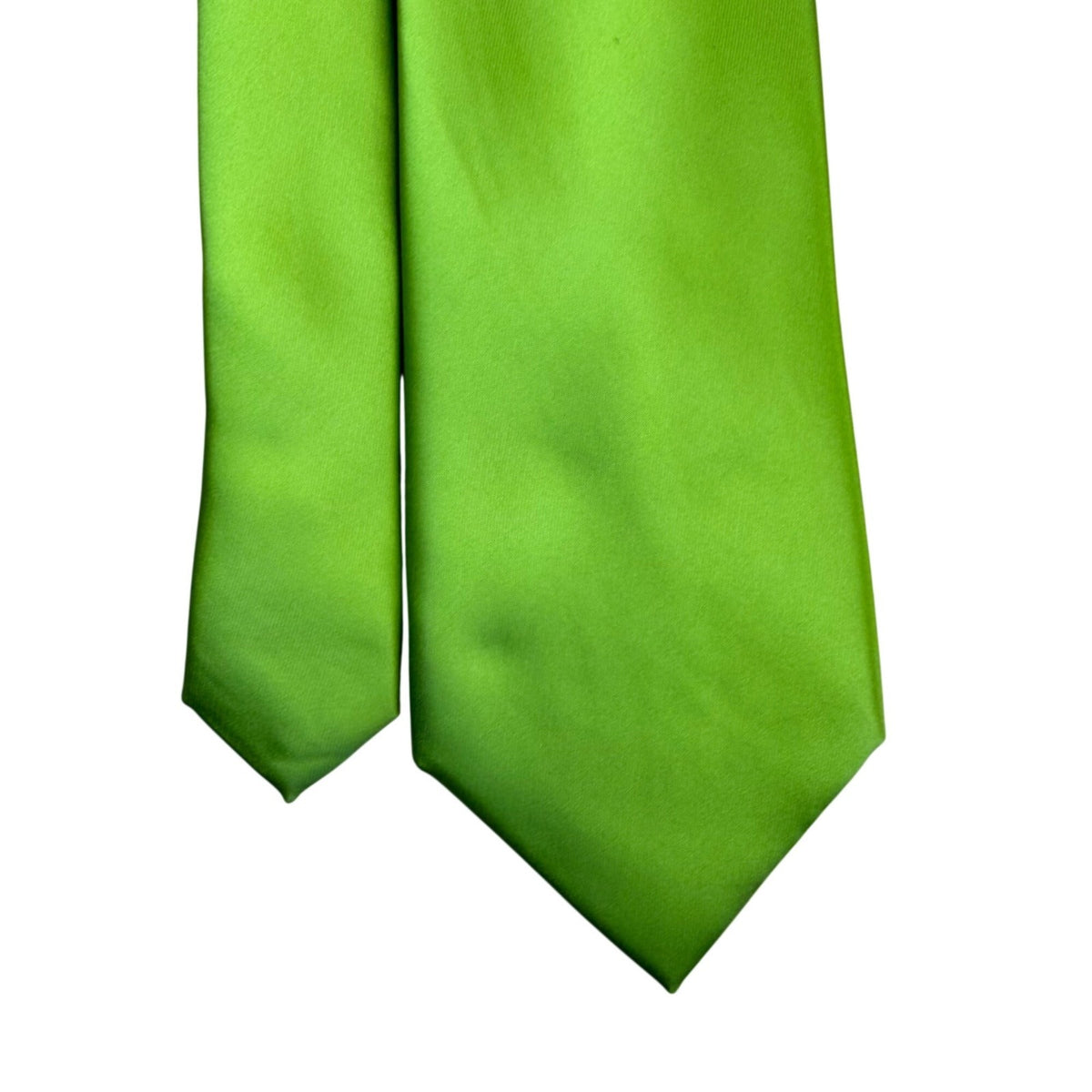 Geoffrey Beene Mens Green Polyester Necktie Solid Handmade