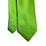Geoffrey Beene Mens Green Polyester Necktie Solid Handmade
