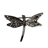 Silver Tone Multi-Color Rhinestone Dragonfly Brooch Pin Sparkling Insect Jewelry