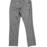 Ben Sherman Mens Gray Stretch Cotton Pants Plaid Regular Fit Size 34W X 32L