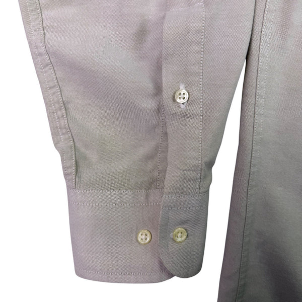 The Arrow Company Mens Beige Button-Up Shirt Slim Fit 15 1/2 34/35