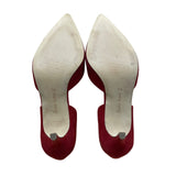Essex Lane Women's Red Suede Pointed Toe Dakota D'Orsay Style Heels Size 7M