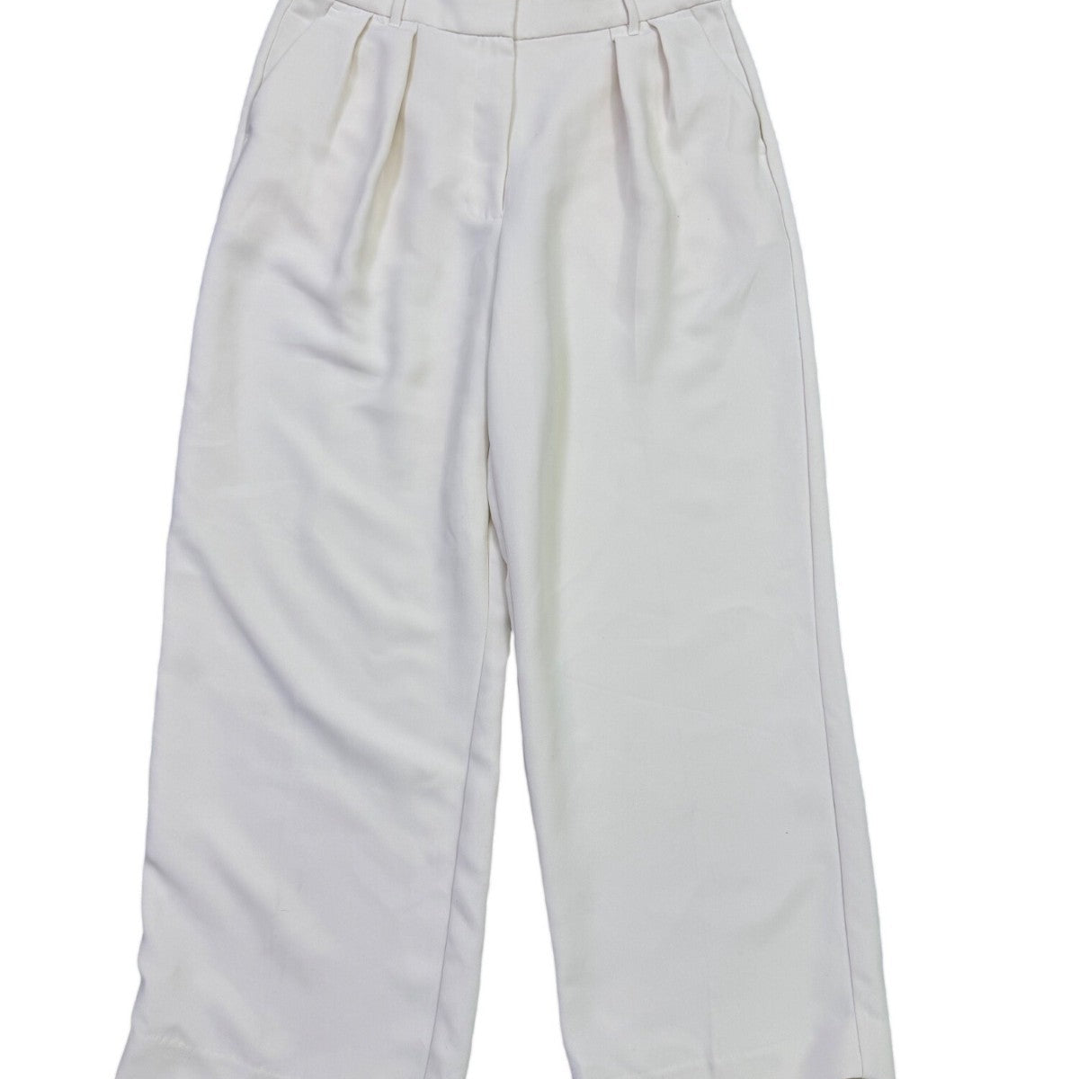 Banana Republic Womens Cream Pleated Wide Leg Pants Size 12