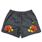 Nike Men’s Black Polyester Rose-Printed Swim Shorts Size XL