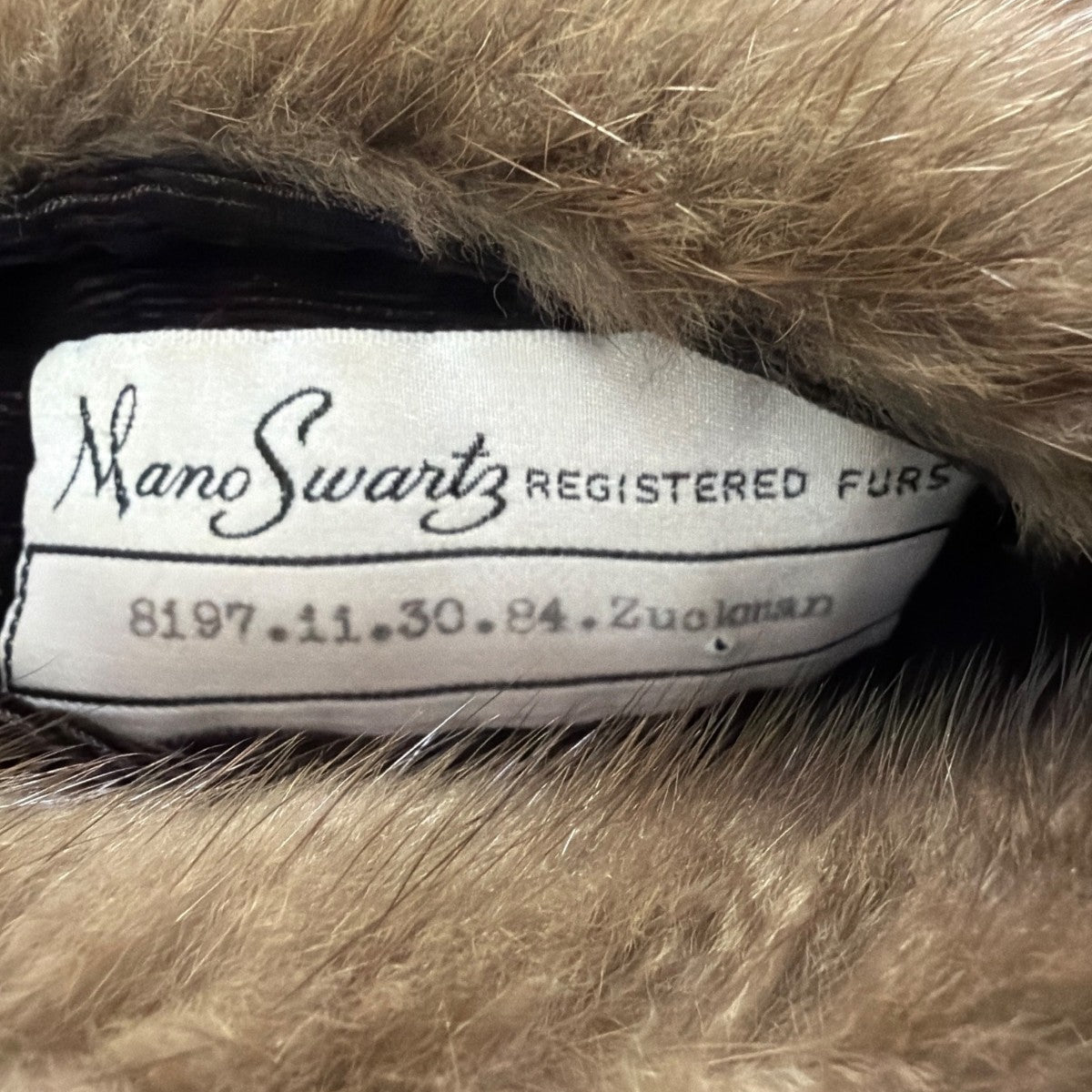 Mano Swartz Womens Brown Mink Fur Jacket Tie Waist Coat