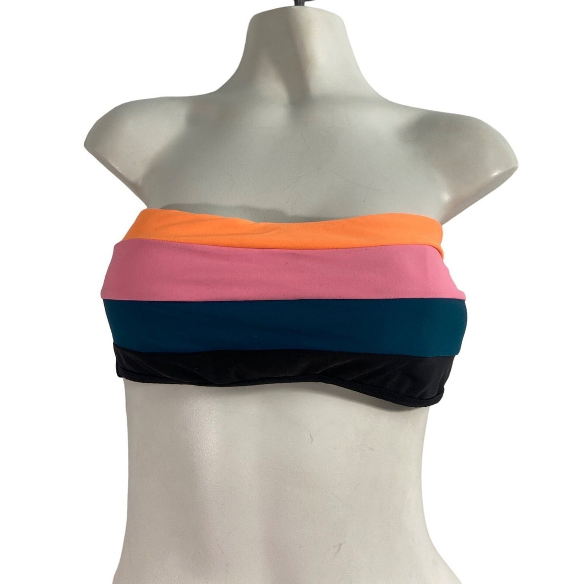 Women’s Black and Tricolor Bikini 2 Piece Set Sz L - NWOT