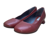 Fausto Santini Women’s Red Leather Round Toe Low Heel Shoes Size 38