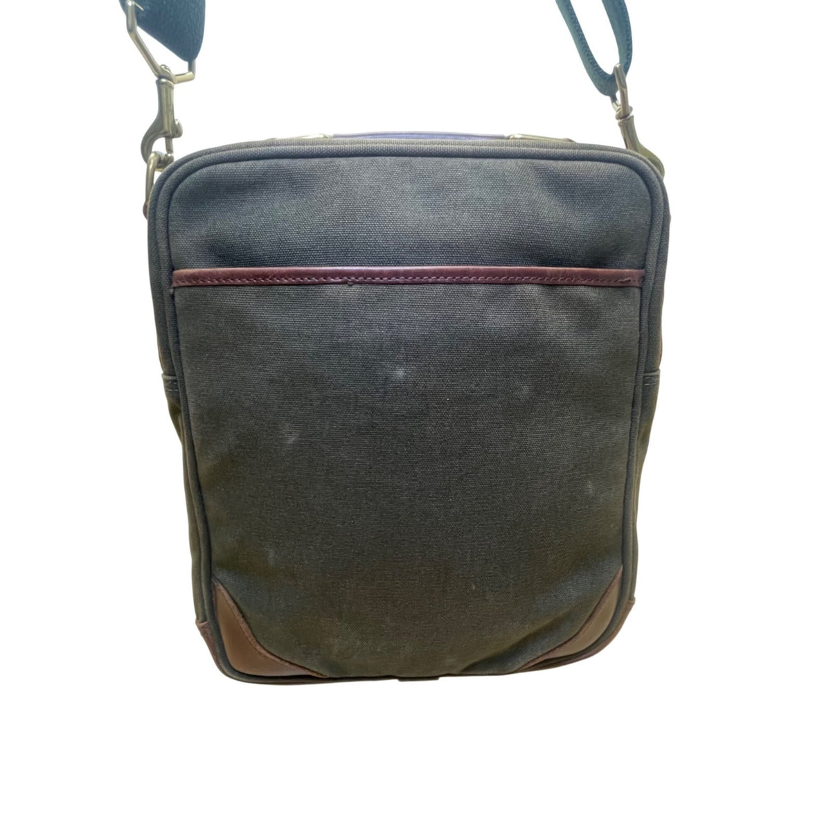 Orvis Men’s Olive Canvas &  Brown Leather With Adjustable Strap Crossbody Bag