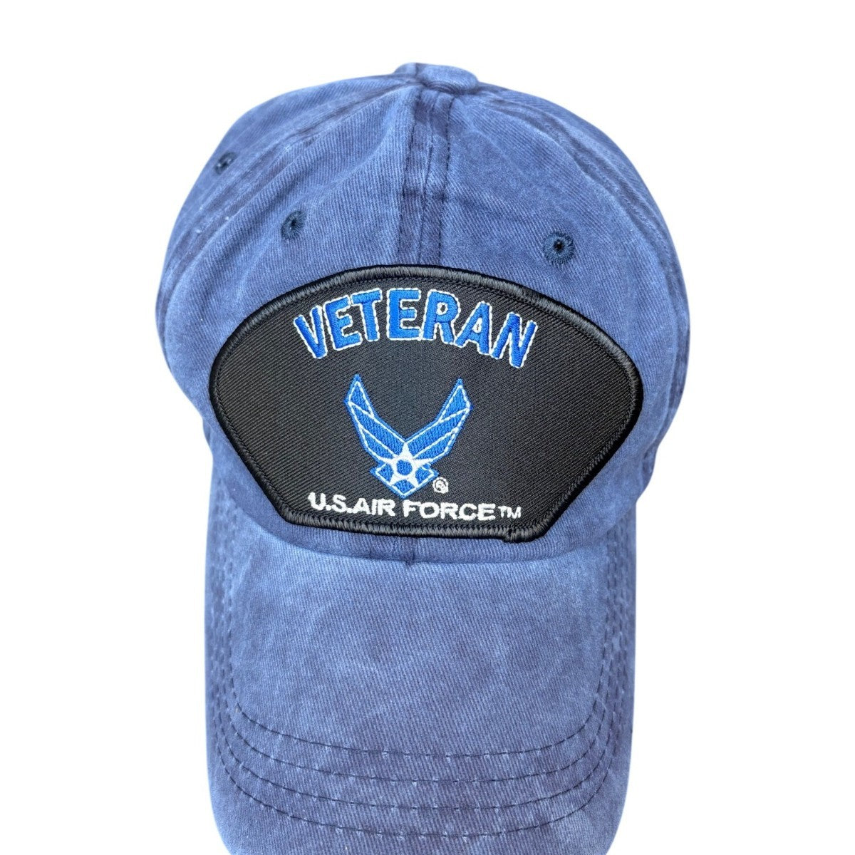 Veteran U.S. Air Force Adjustable Blue Baseball Cap Embroidered Patch