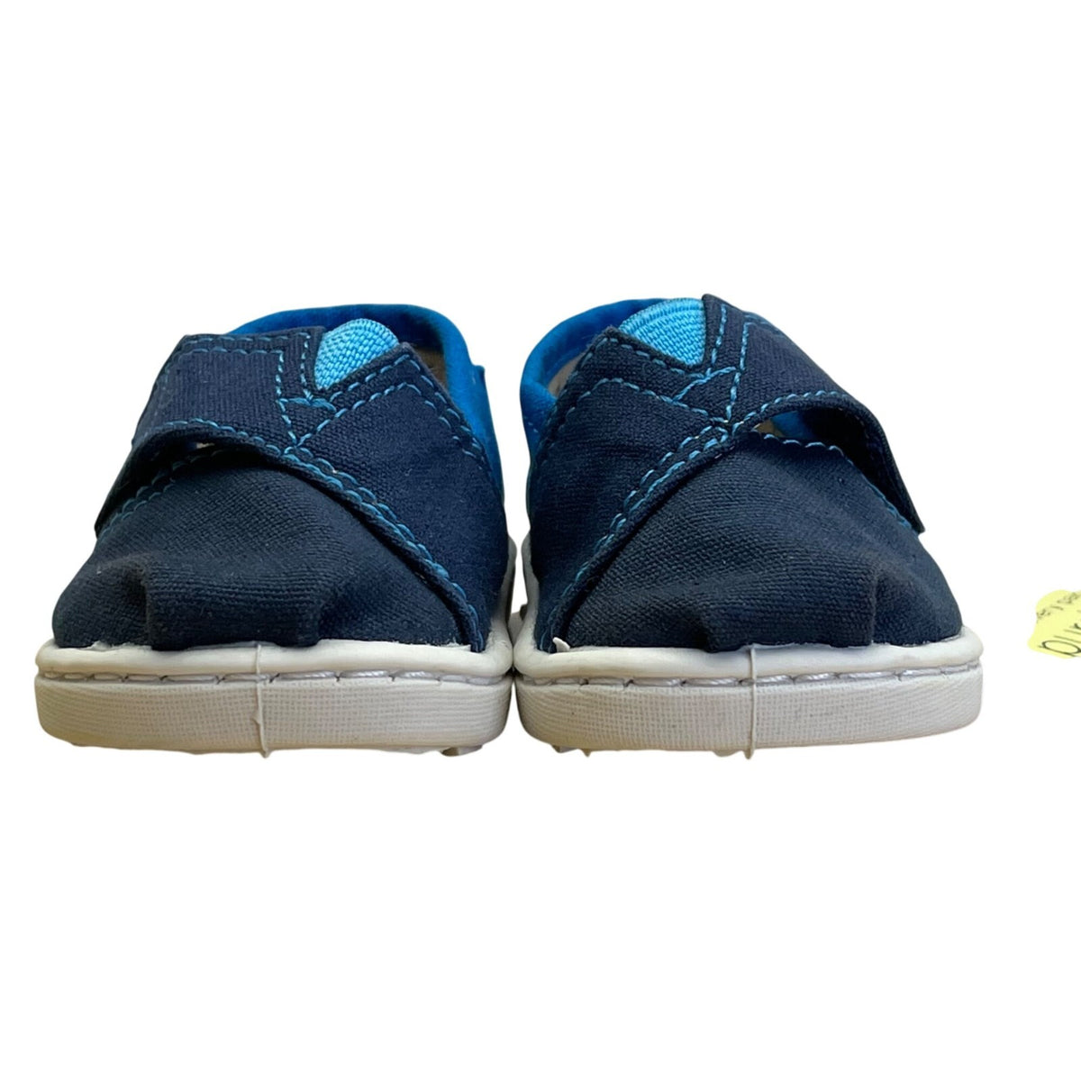 Toms Baby Navy & Blue Canvas Lightweight Slip-On Alpargata Shoes Sz T2