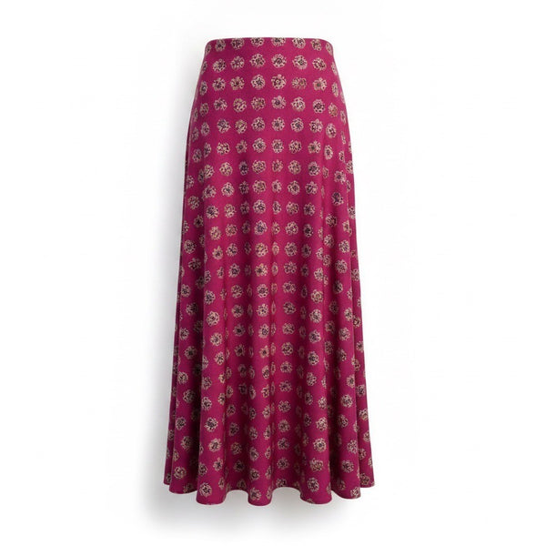Loft Womens Pink Floral Print Midi Skirt Size XS