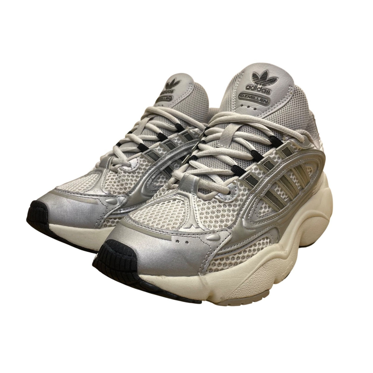 Adidas Men’s Silver Breathable Mesh AdiPlus Ozmillen Sneakers Size 6.5