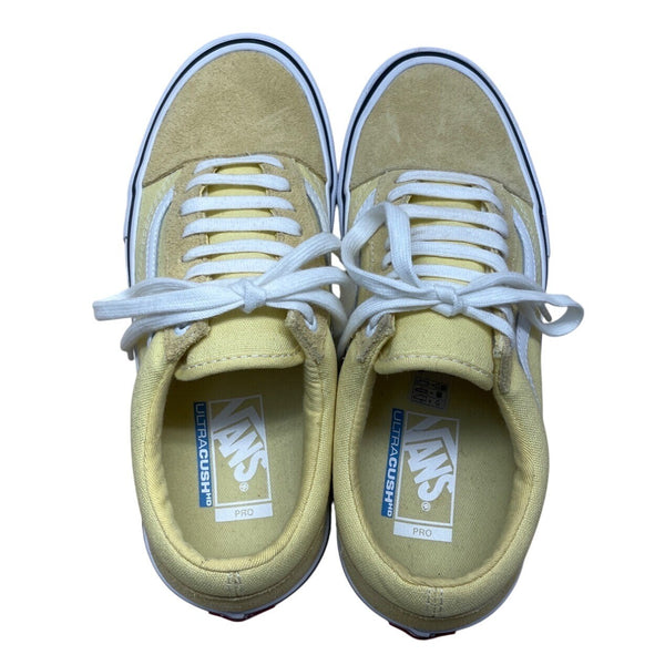 Vans Old Skool Yellow Canvas & Suede Pro Ultracush HD Skateboard Sneakers Size 8