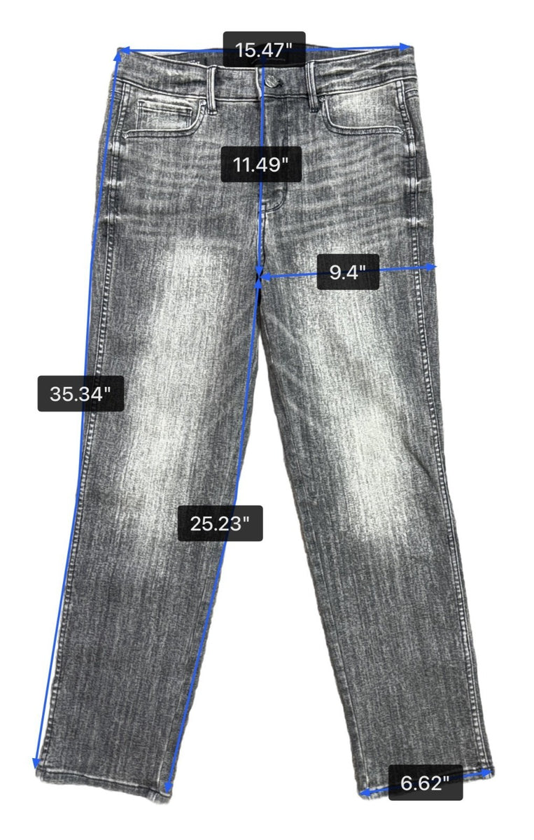 White House Black Market Womens Gray High Rise Straight Jeans Size 10