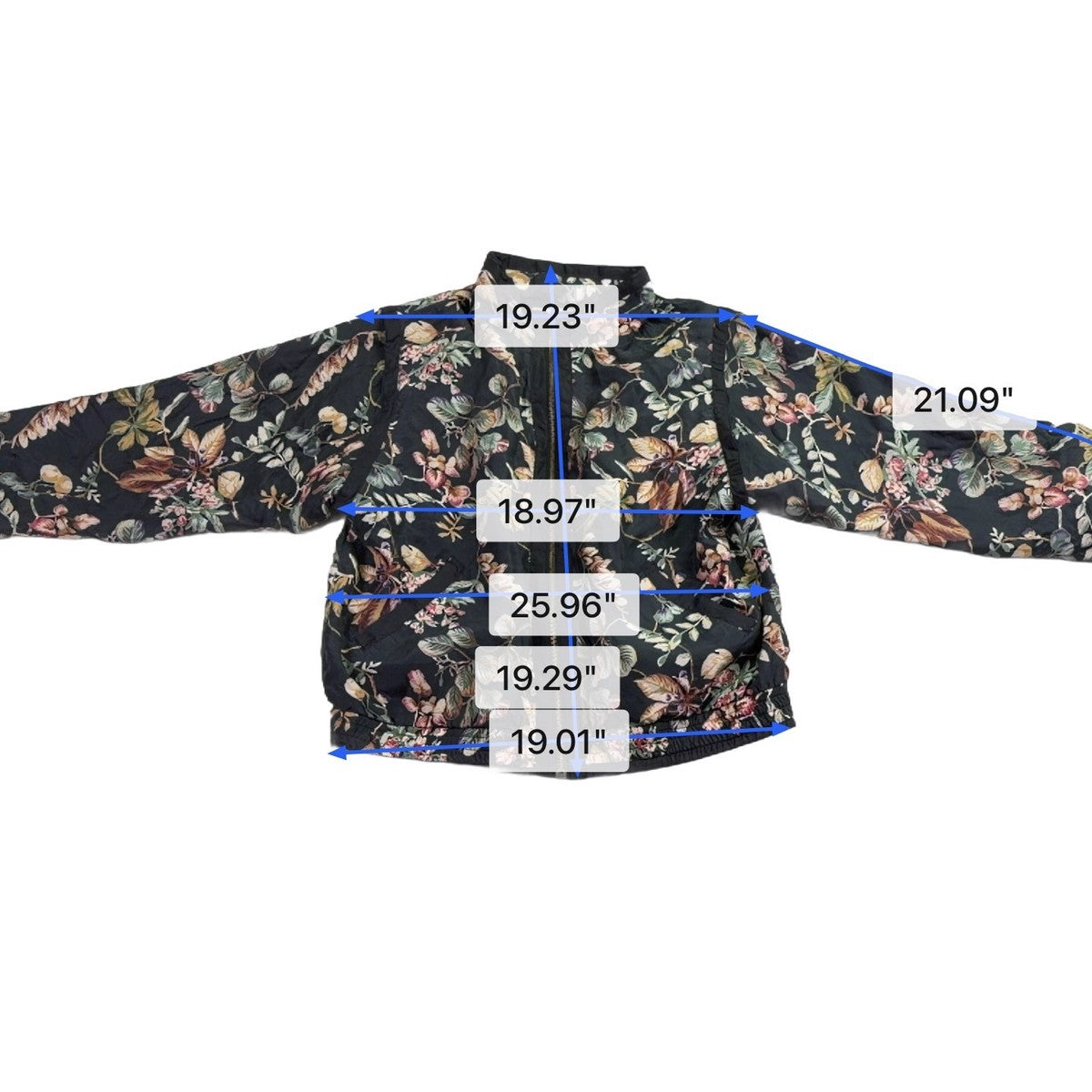 Lavon Womens Black Silk Floral Pattern Bomber Jacket Lightweight Lining Size L
