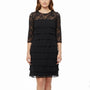 Alex Evenings Womens Tiered Dress Evening Wear Size 12