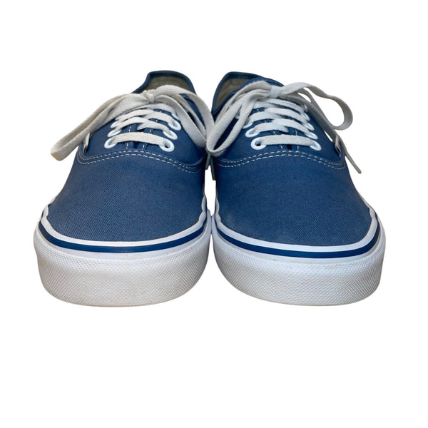 Vans Women’s Blue Canvas Authentic Lace-Up Low-Top Skate Shoes Size 8.5