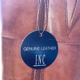 INC Women’s Cognac Brown Leather Knee High Fahnee Riding Boots Size 7M