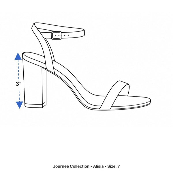 Journee Collection Women’s Taupe Open-Toe Block Heel Alisia Sandals Size 7