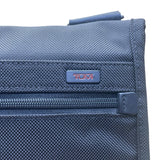 Tumi Mens Black Nylon Adjustable Strap With Zippered Pockets Messenger Bag